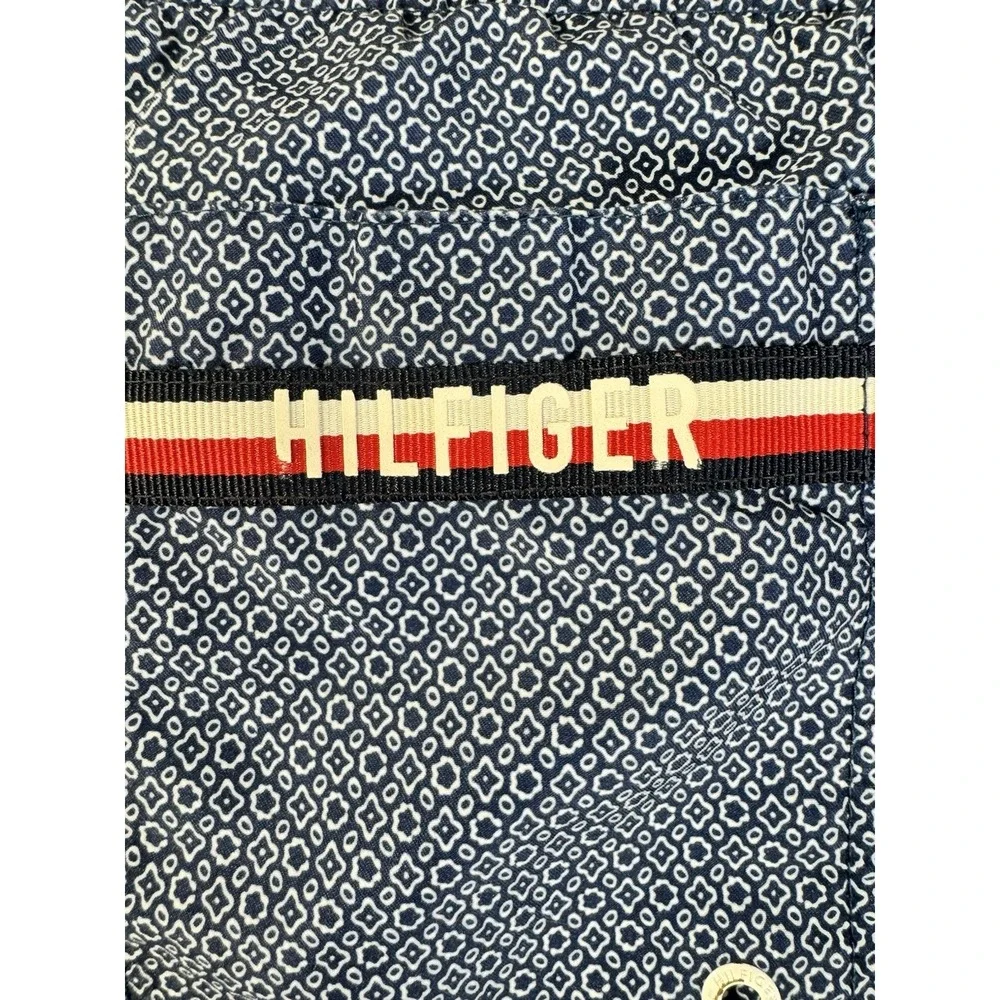 Tommy Hilfiger Men's Swim Shorts Blue Geometric XL‎ Drawstring Mesh Lined